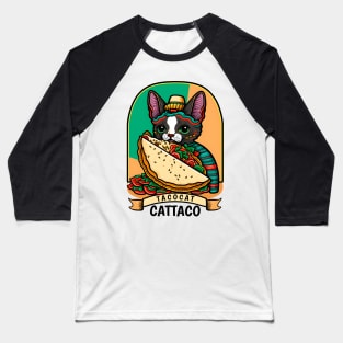 Tacocat Cattaco Cinco De Mayo Funny Cat Lover Mexican Fiesta Baseball T-Shirt